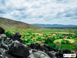 Vista a partir do mirante da Pedra do Sino - Povoado Brejinho de Fátima - Zona rural de Luís Correia - PI.