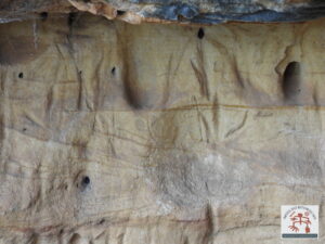 Painel com arte rupestre