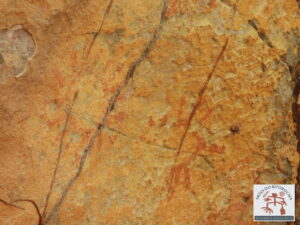 Painel com arte rupestre