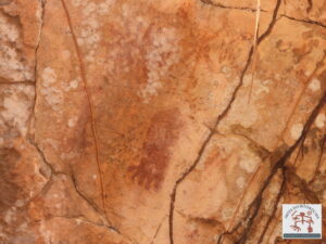 Painel com arte rupestre