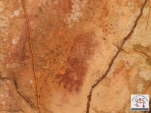 Painel com arte rupestre