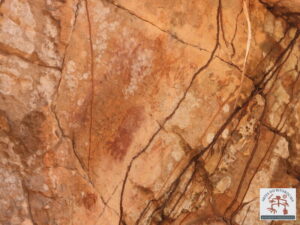 Painel com arte rupestre